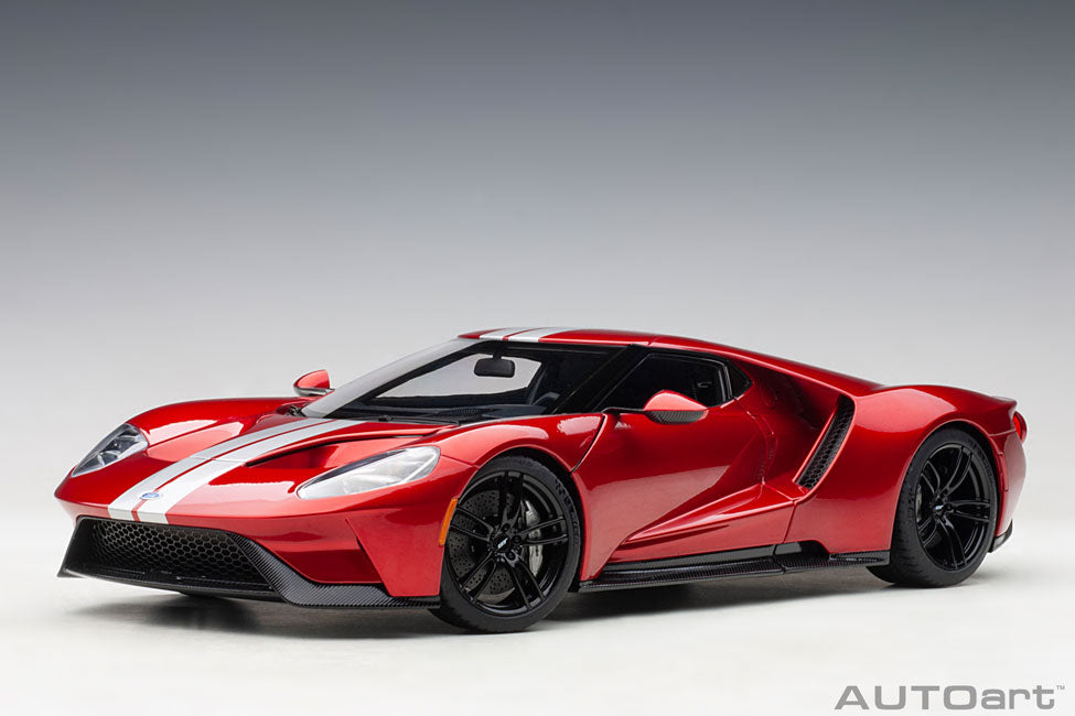 Ford GT 2017, liquid red / silver stripes