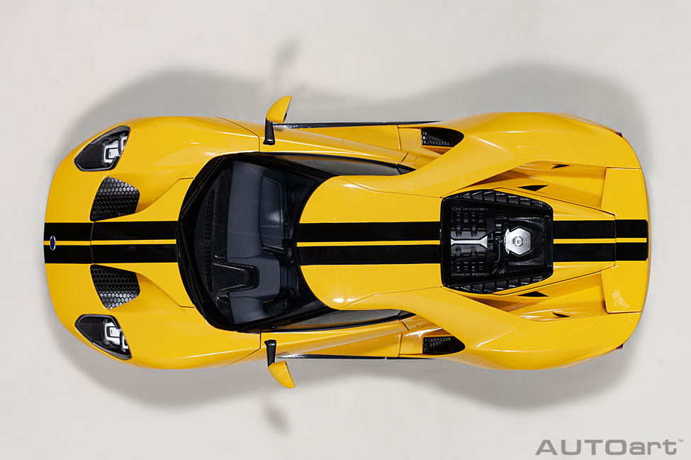 Ford GT 2017, triple yellow / black stripes